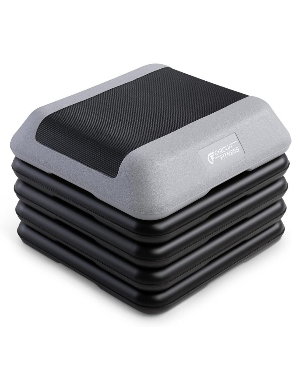 Non-Slip Step Platform with 2 or 4 Risers, 16"x16", 6 Color Options for Fitness